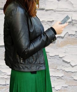 Woman holding a mobile phone